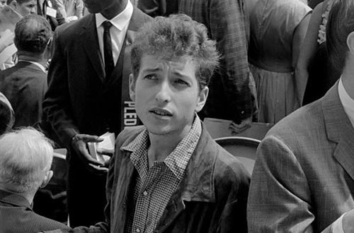 Bob Dylan wearing a Rockmount western shirt