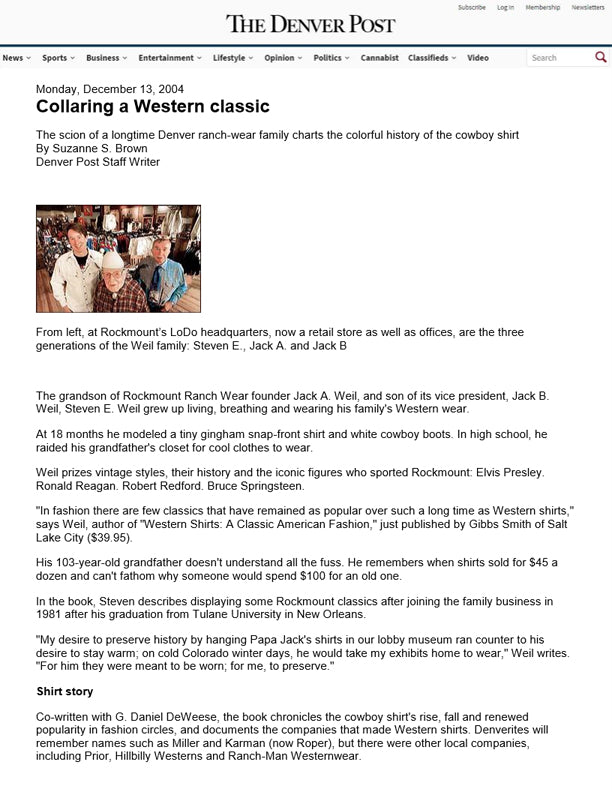The Denver Post - Collaring a Western Classic