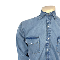 Men's Stonewashed Denim Classic Western Shirt - Rockmount