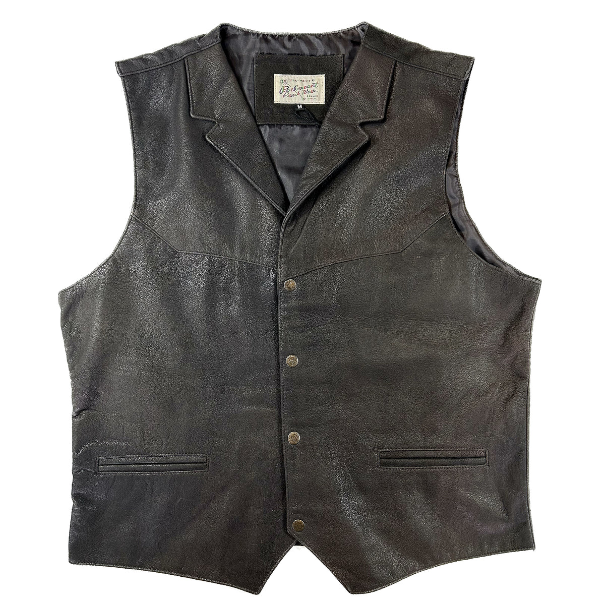 Men's Leather Vest Pebble Lamb - Rockmount