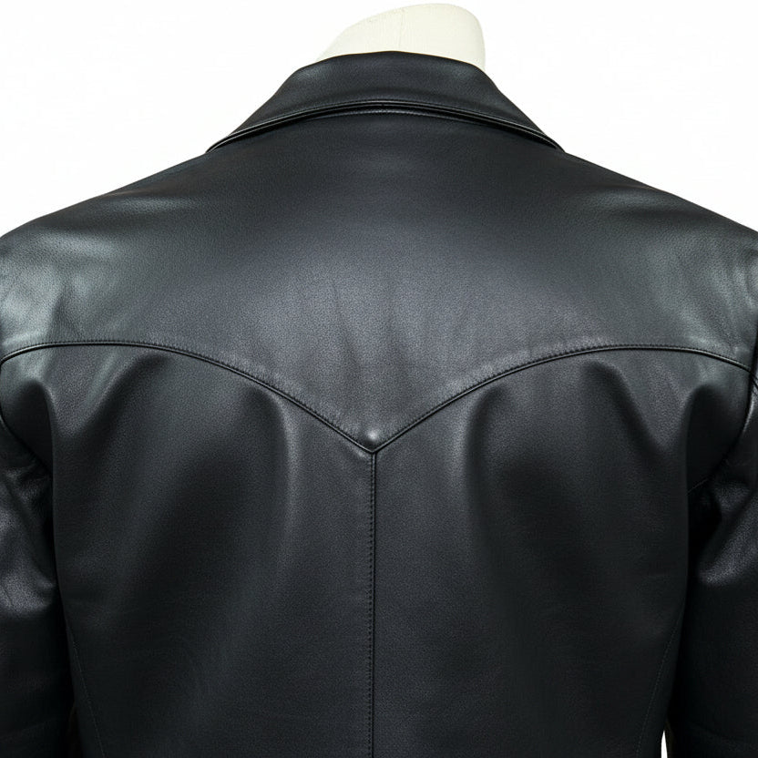 Men's Black Lamb Leather Western Blazer - Rockmount