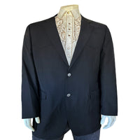 Men's Black Wool Blend Western Blazer - Rockmount