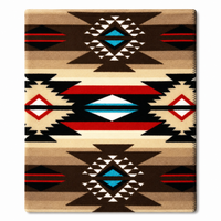 Native Pattern Fleece Western Blanket in Brown
