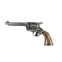 Silver Six-Shooter Pistol Western Bolo Tie - Rockmount