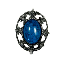 Pewter Filigree with Turquoise Stone Western Bolo Tie - Rockmount