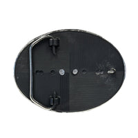 Mustang Silver & Black Western Belt Buckle - Rockmount
