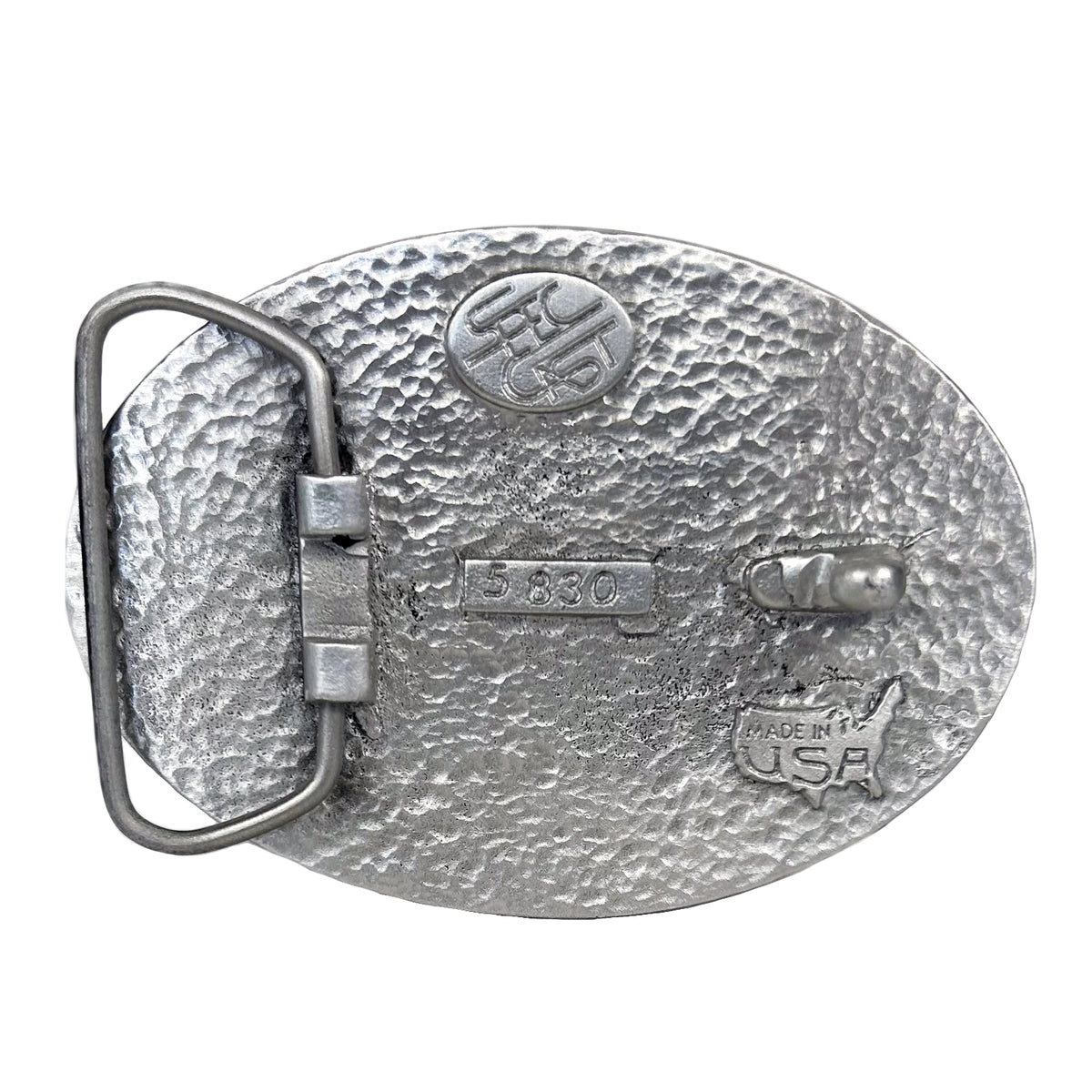 Pewter Western Belt Buckle with Colorado Mountains - Rockmount