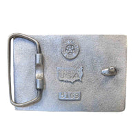 Pewter Colorado Flag Belt Buckle with Mountains