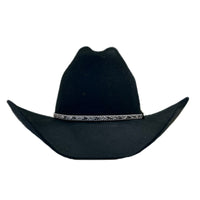 Black Cattleman Western Hat with Horse Hair Band - Rockmount