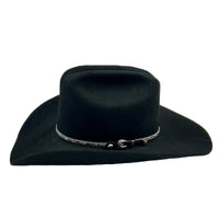 Black Cattleman Western Hat with Horse Hair Band - Rockmount
