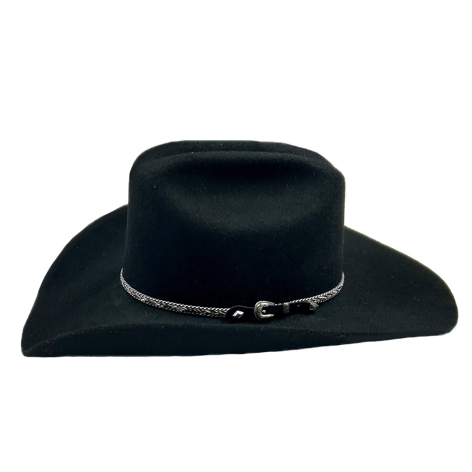 Black Cattleman Western Hat with Horse Hair Band - Rockmount