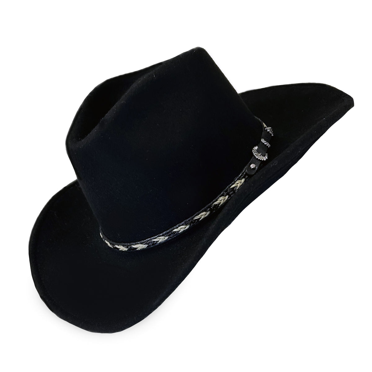 Crushable Black Felt Cowboy Hat - Rockmount