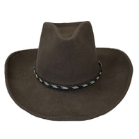 Crushable Brown Felt Western Hat - Rockmount