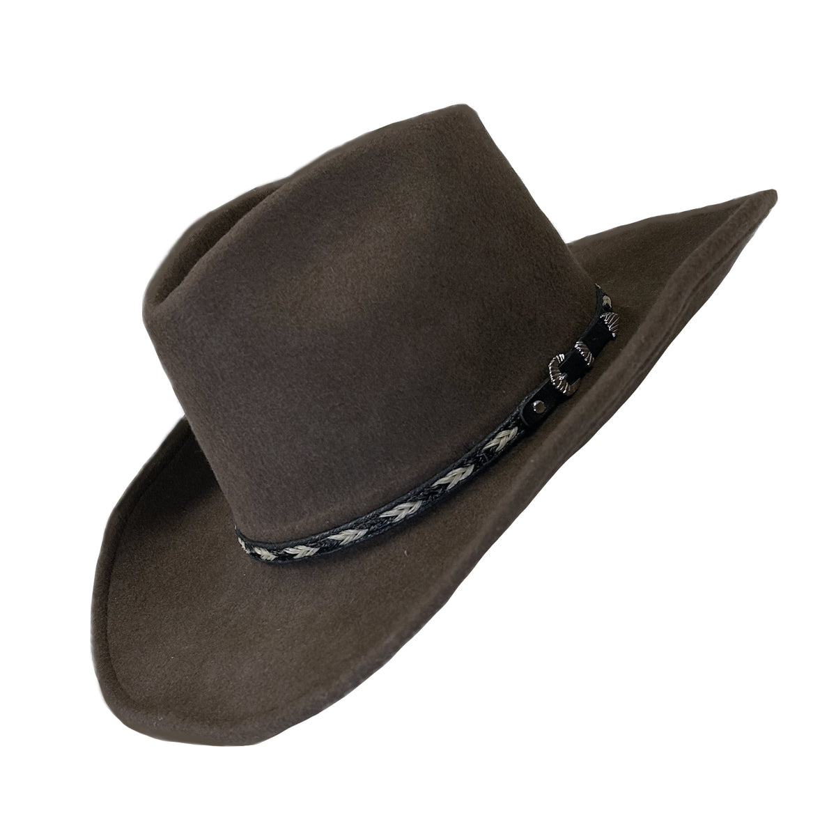 Crushable Brown Felt Western Hat - Rockmount