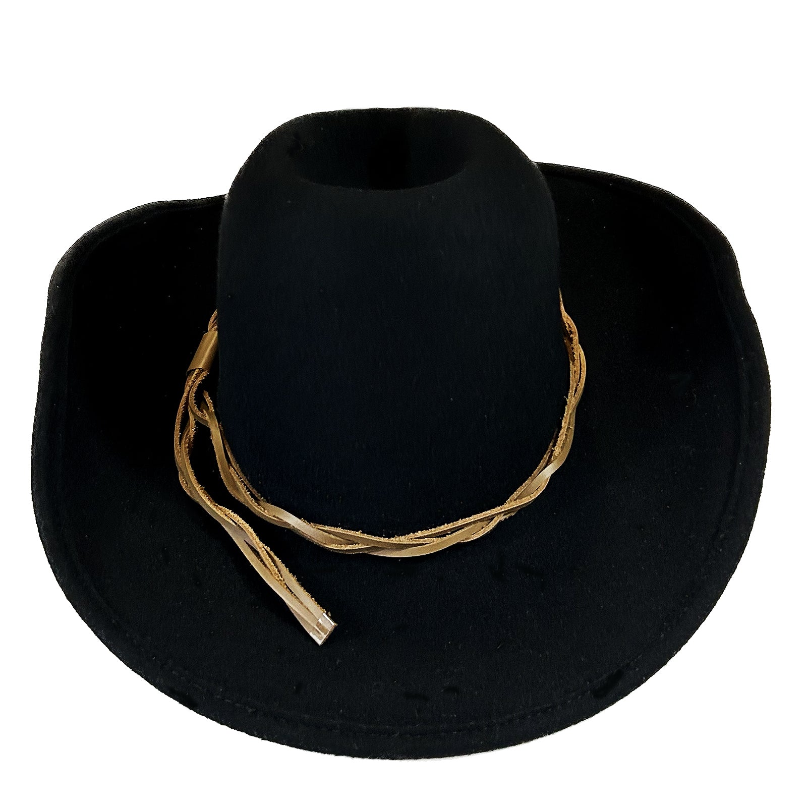 Lonesome Gus Black Premium 100% Wool Western Cowboy Hat - Rockmount