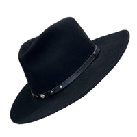 Crushable Black Wool Felt Magic Pinch Western Hat