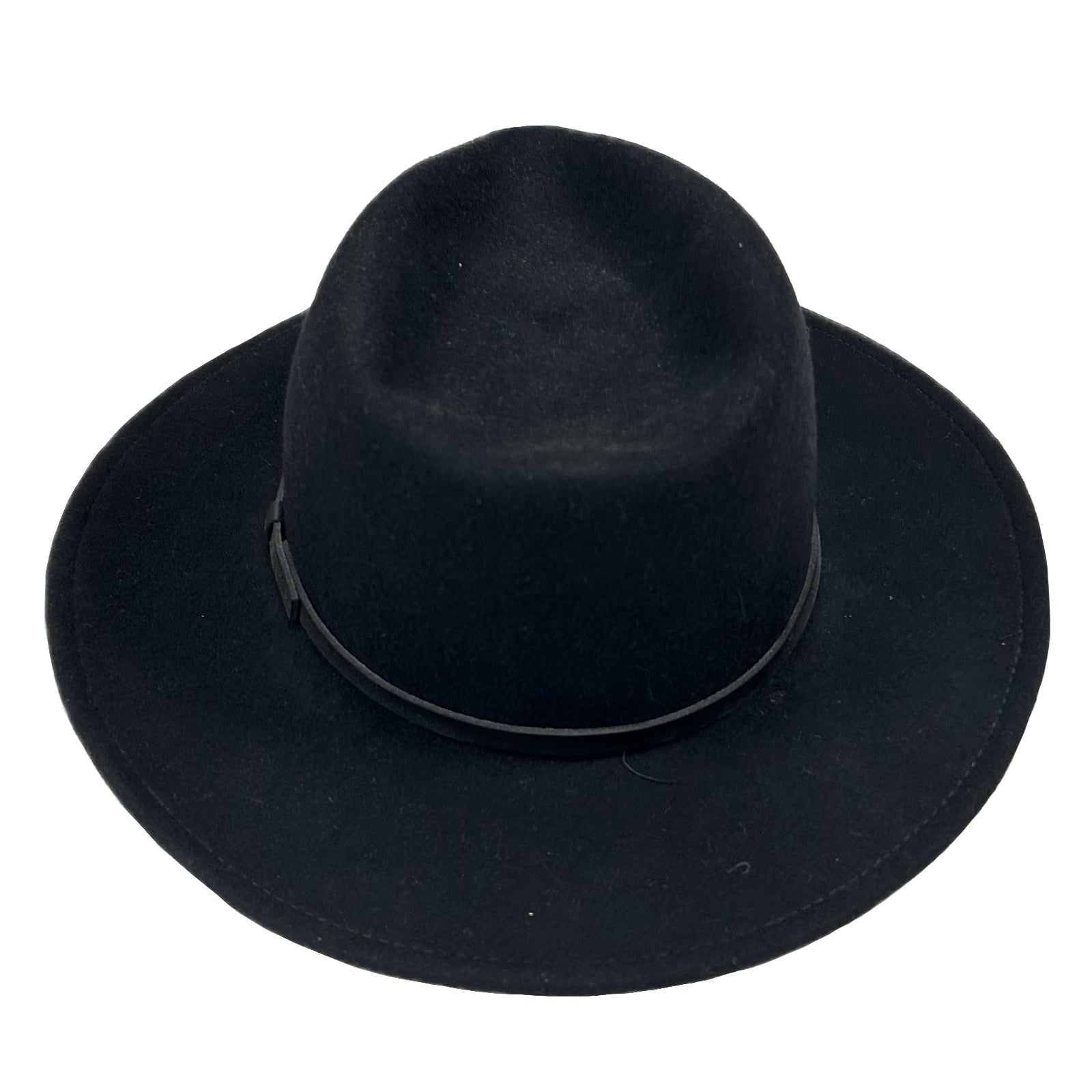 Crushable Black Wool Felt Magic Pinch Western Hat