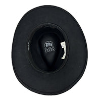 Crushable Black Wool Felt Magic Pinch Western Hat