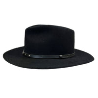 Crushable Black Wool Felt Magic Pinch Western Hat