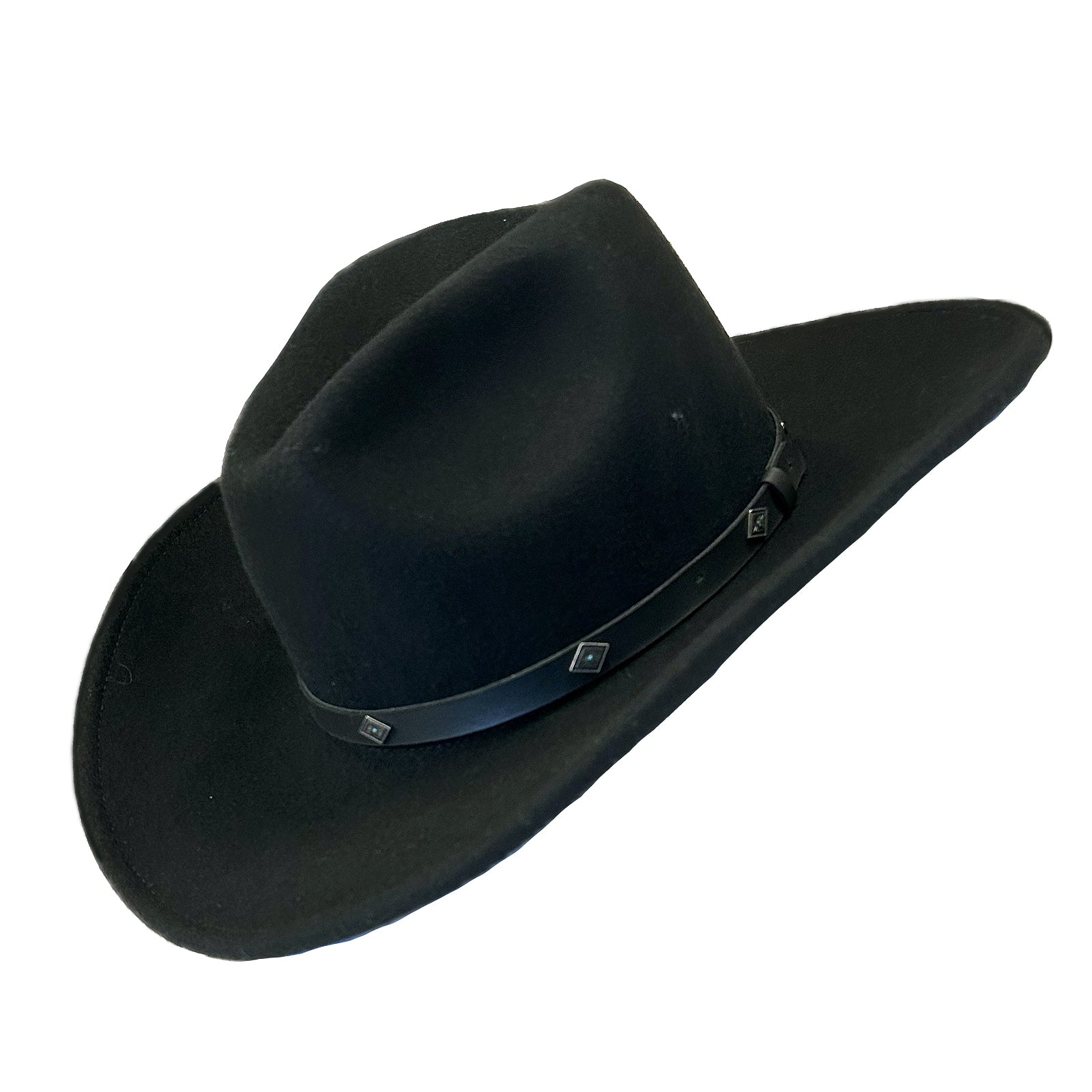 Crushable Black Felt Magic Pinch Western Hat - Rockmount
