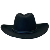 Crushable Black Felt Magic Pinch Western Hat - Rockmount