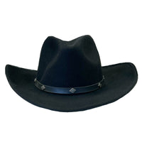 Crushable Black Felt Magic Pinch Western Hat - Rockmount