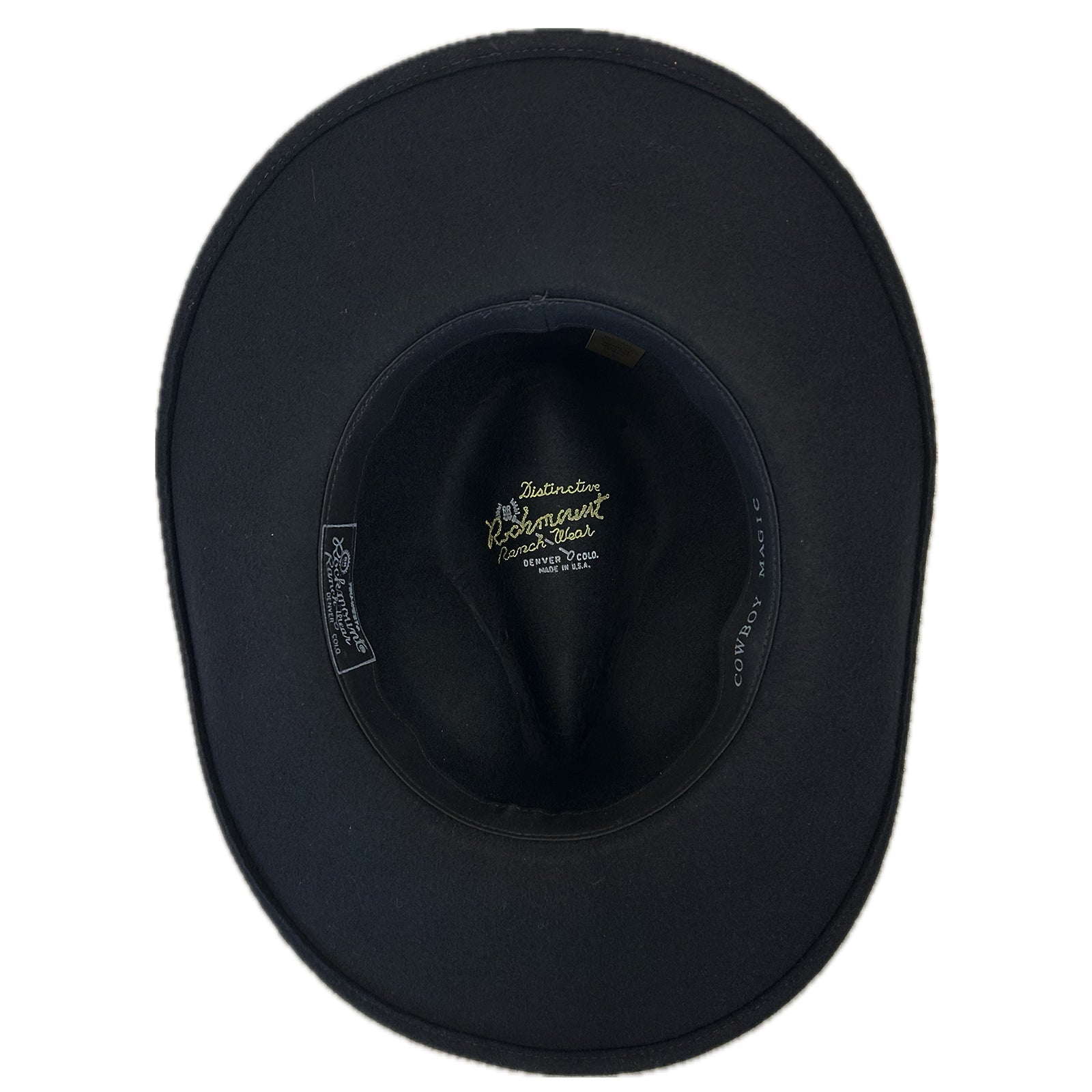 Crushable Black Felt Magic Pinch Western Hat - Rockmount