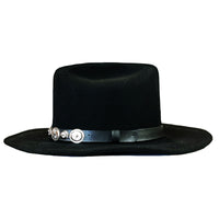 Crushable Black Felt Concho Western Hat - Rockmount