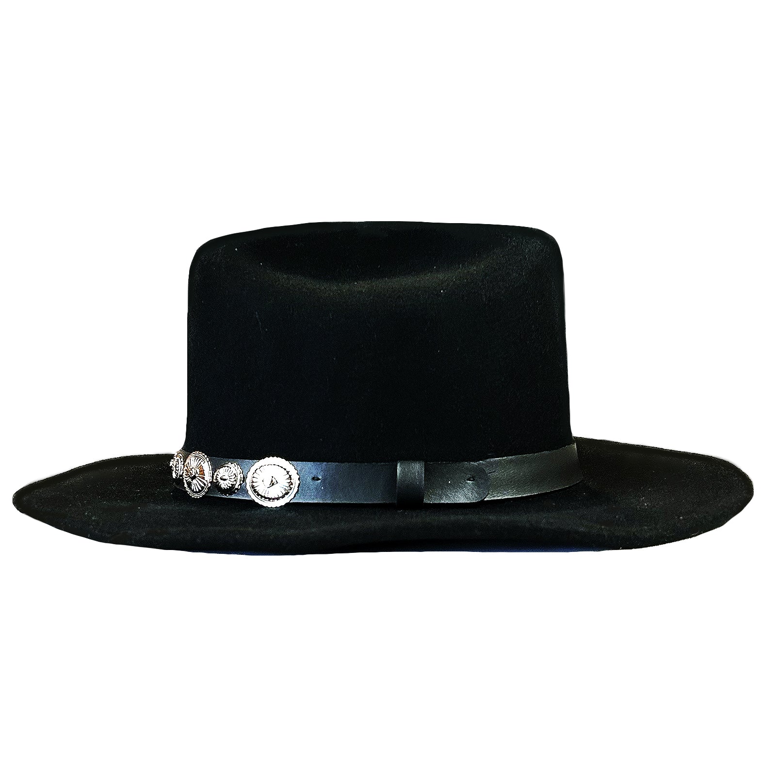 Crushable Black Felt Concho Western Hat - Rockmount