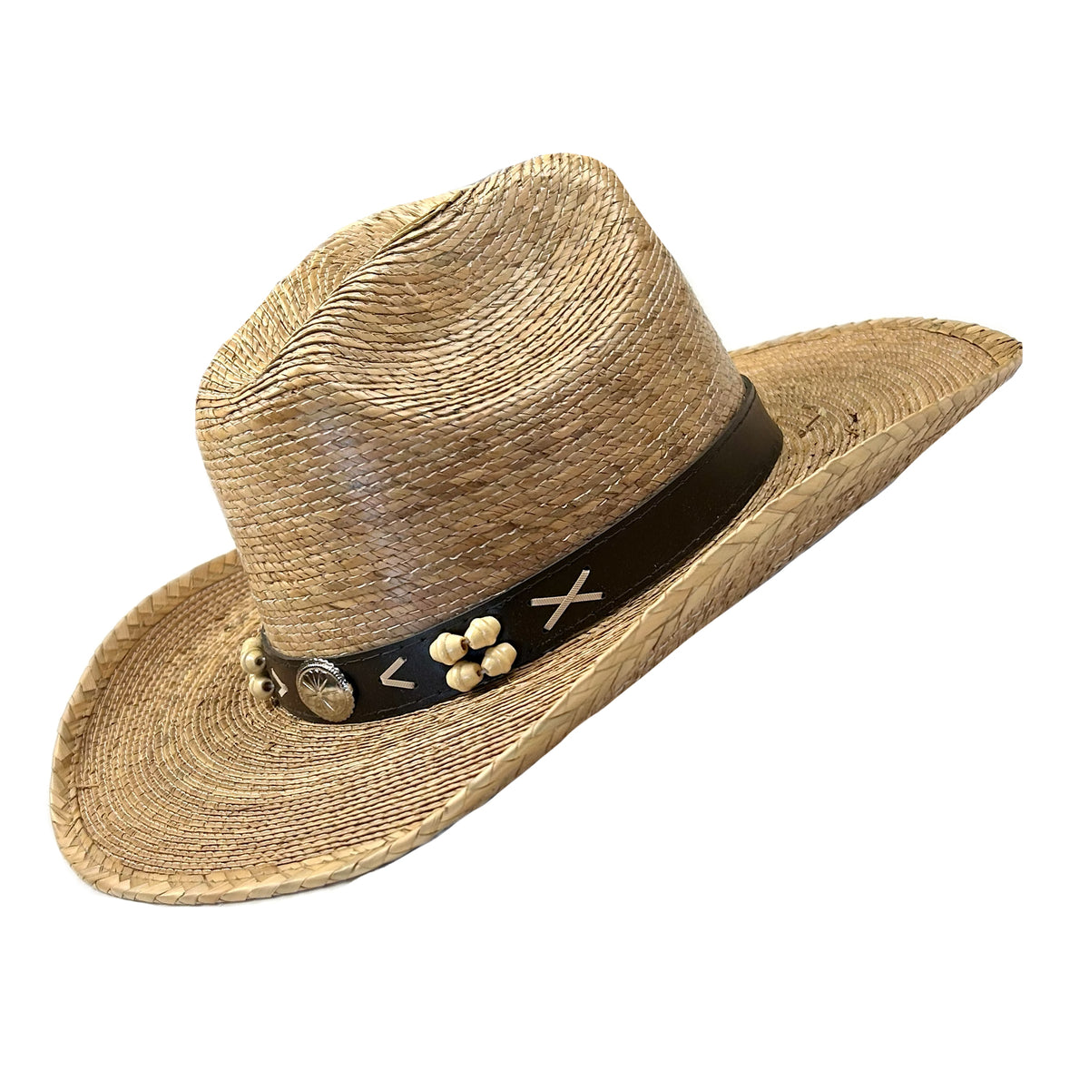 Palm Leaf Straw 2-Tone Pinch Western Hat - Rockmount