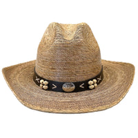 Palm Leaf Straw 2-Tone Pinch Western Hat - Rockmount