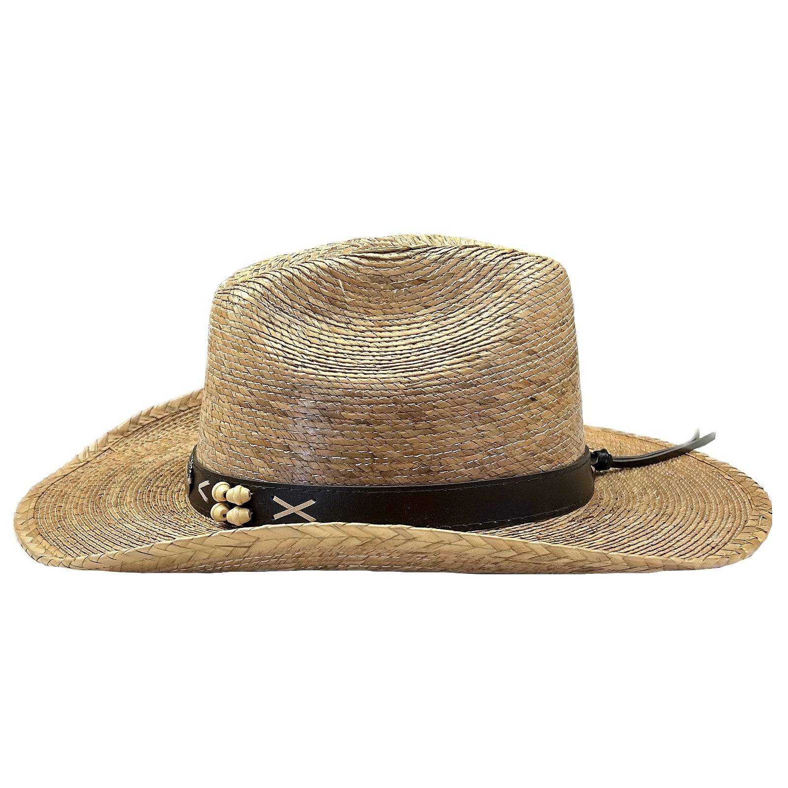 Palm Leaf Straw 2-Tone Pinch Western Hat - Rockmount