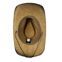 Raffia Straw 2-Tone Pinch Crease Western Hat - Rockmount