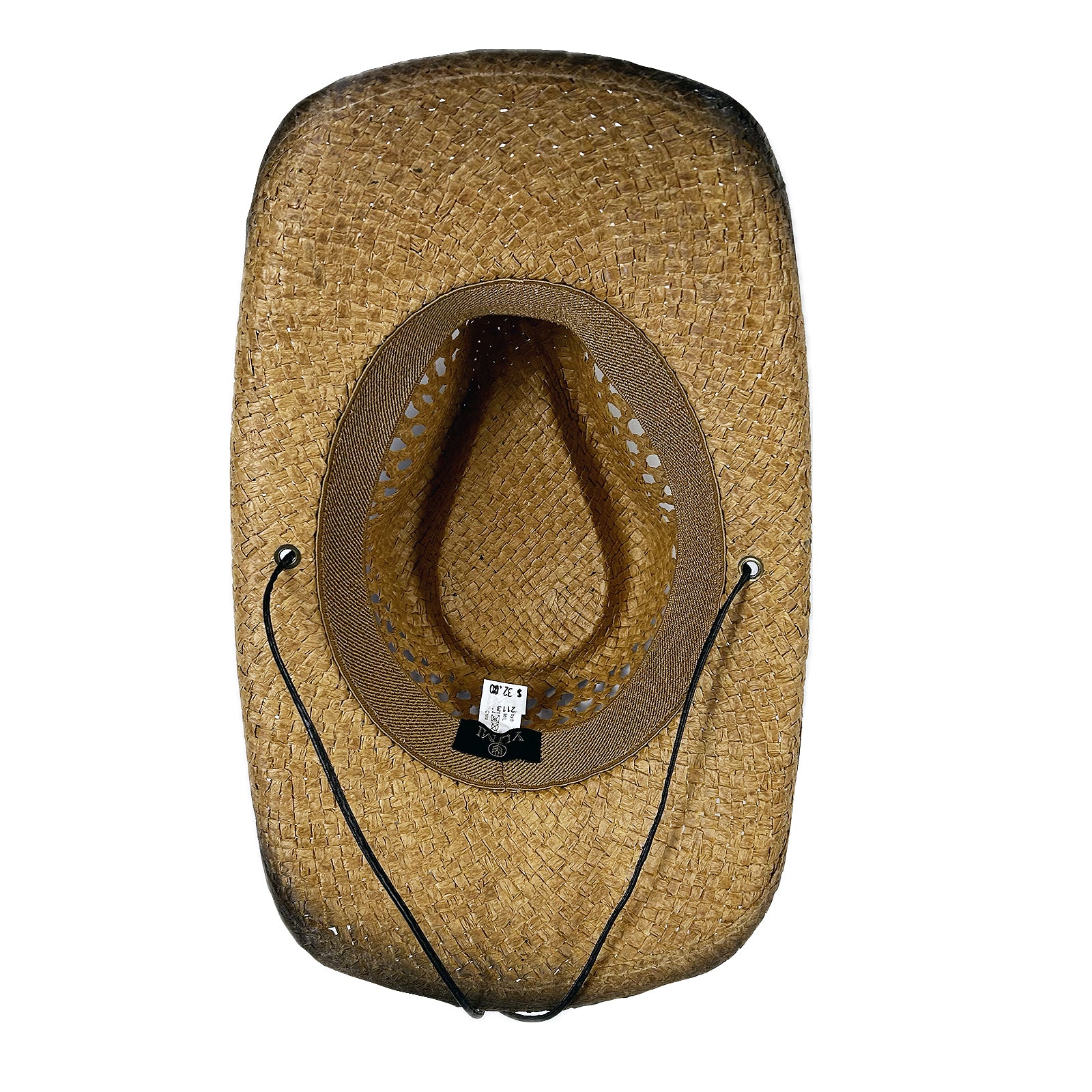 Raffia Straw 2-Tone Pinch Crease Western Hat - Rockmount