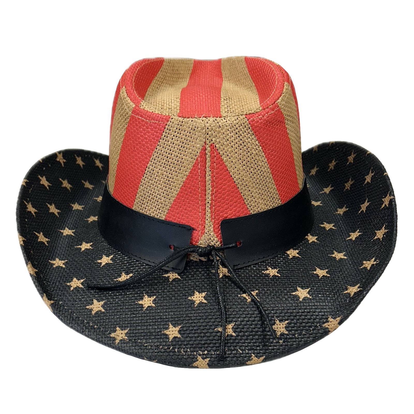 American Flag Raffia Straw Western Hat - Rockmount