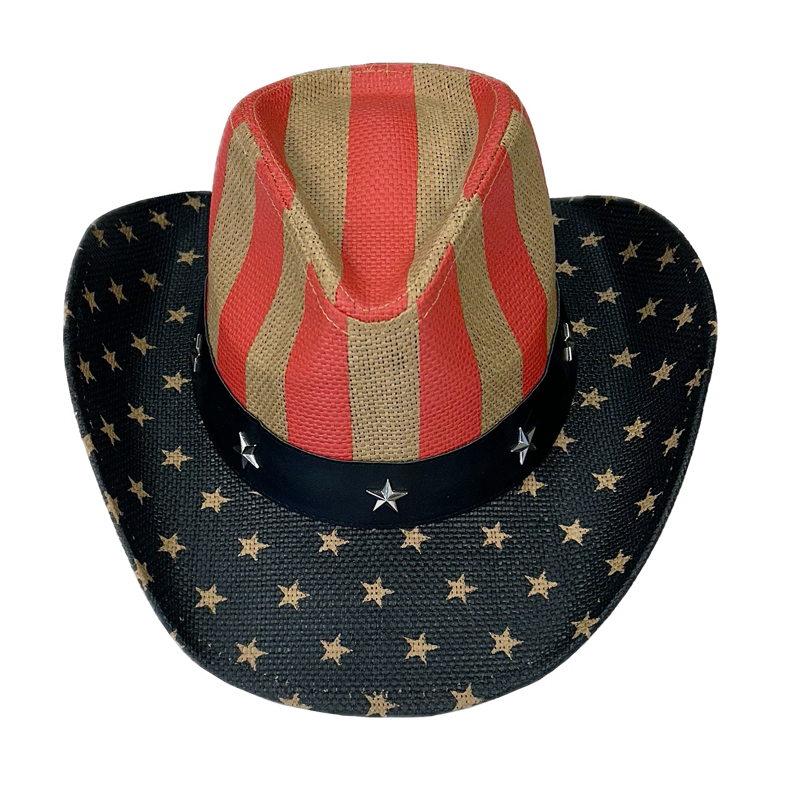 American Flag Raffia Straw Western Hat - Rockmount