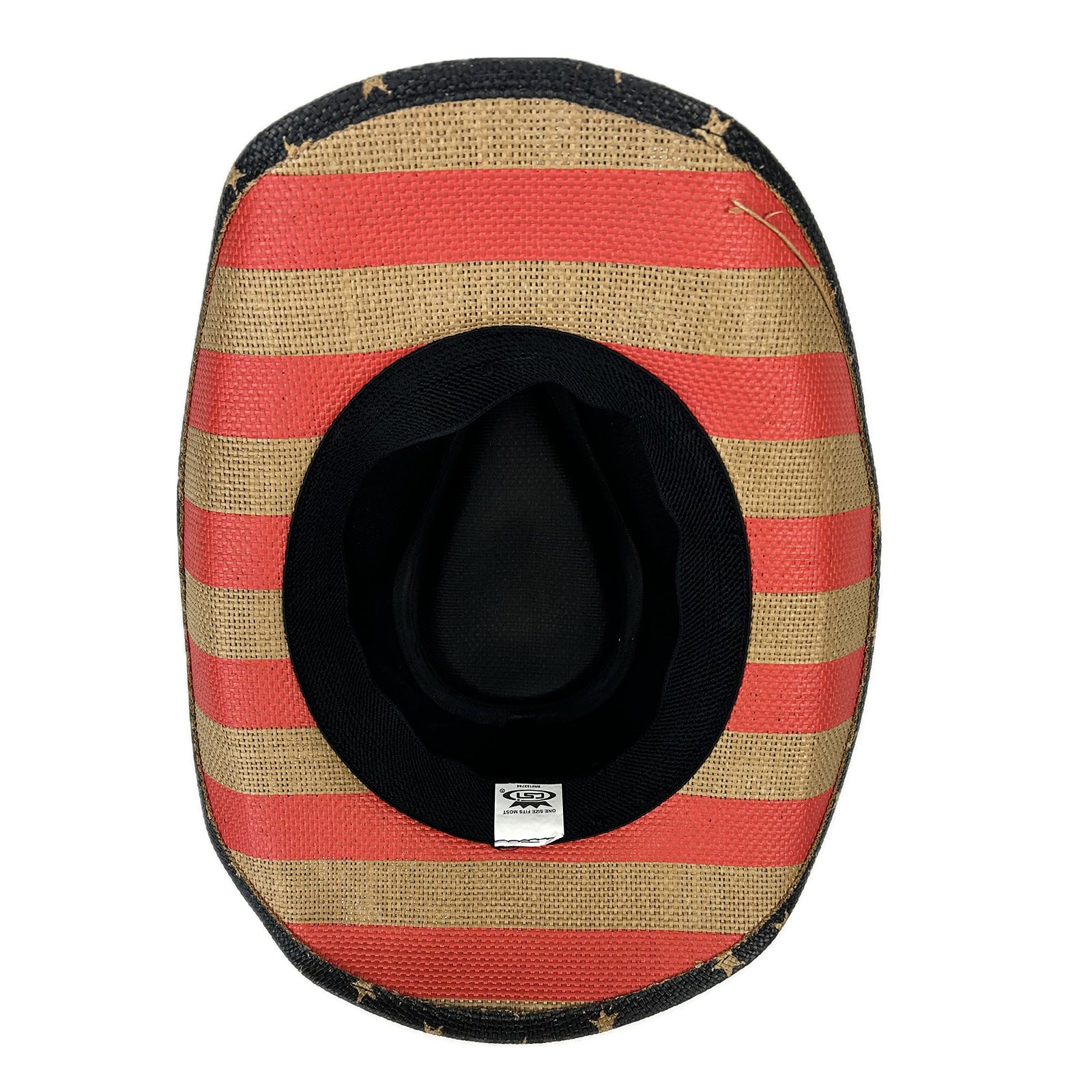 American Flag Raffia Straw Western Hat - Rockmount