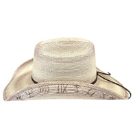 Palm Straw Cowboy Hat with Cattleman Brands - Rockmount