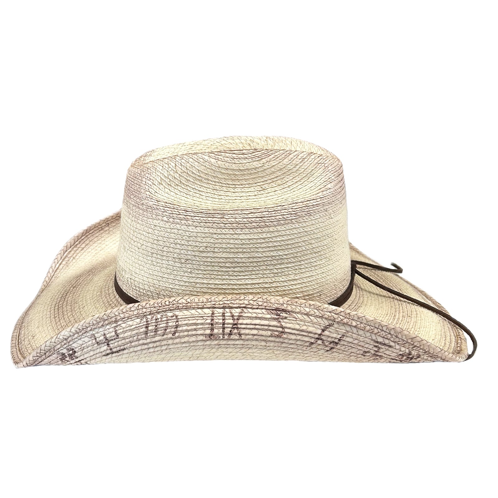 Palm Straw Cowboy Hat with Cattleman Brands - Rockmount