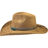Suede Canyon Western Hat in Light Brown - Rockmount