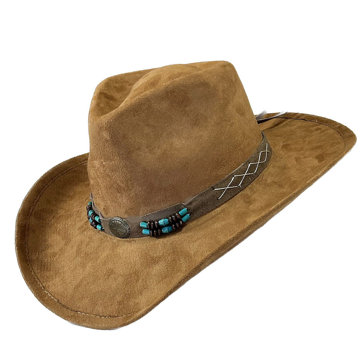 Suede Canyon Western Hat in Light Brown - Rockmount