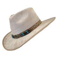 Suede Canyon Western Hat in Beige - Rockmount
