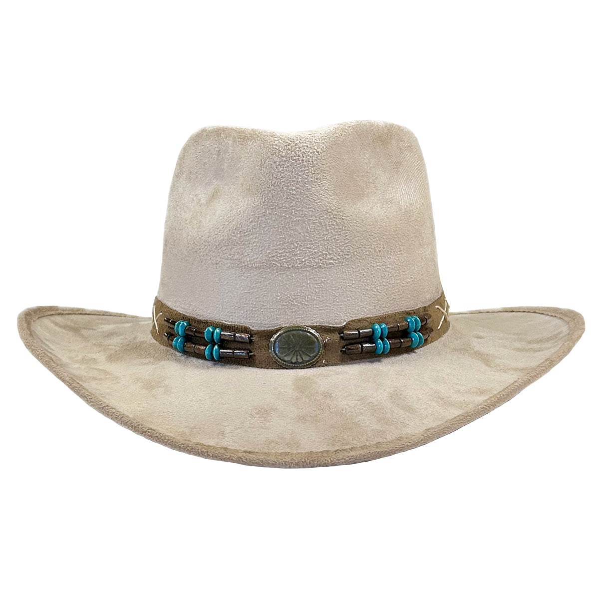 Suede Canyon Western Hat in Beige - Rockmount
