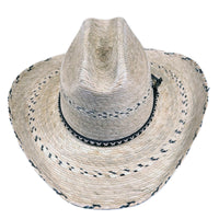 Premium Palm Straw Cattleman Cowboy Hat with Chin Cord - Rockmount
