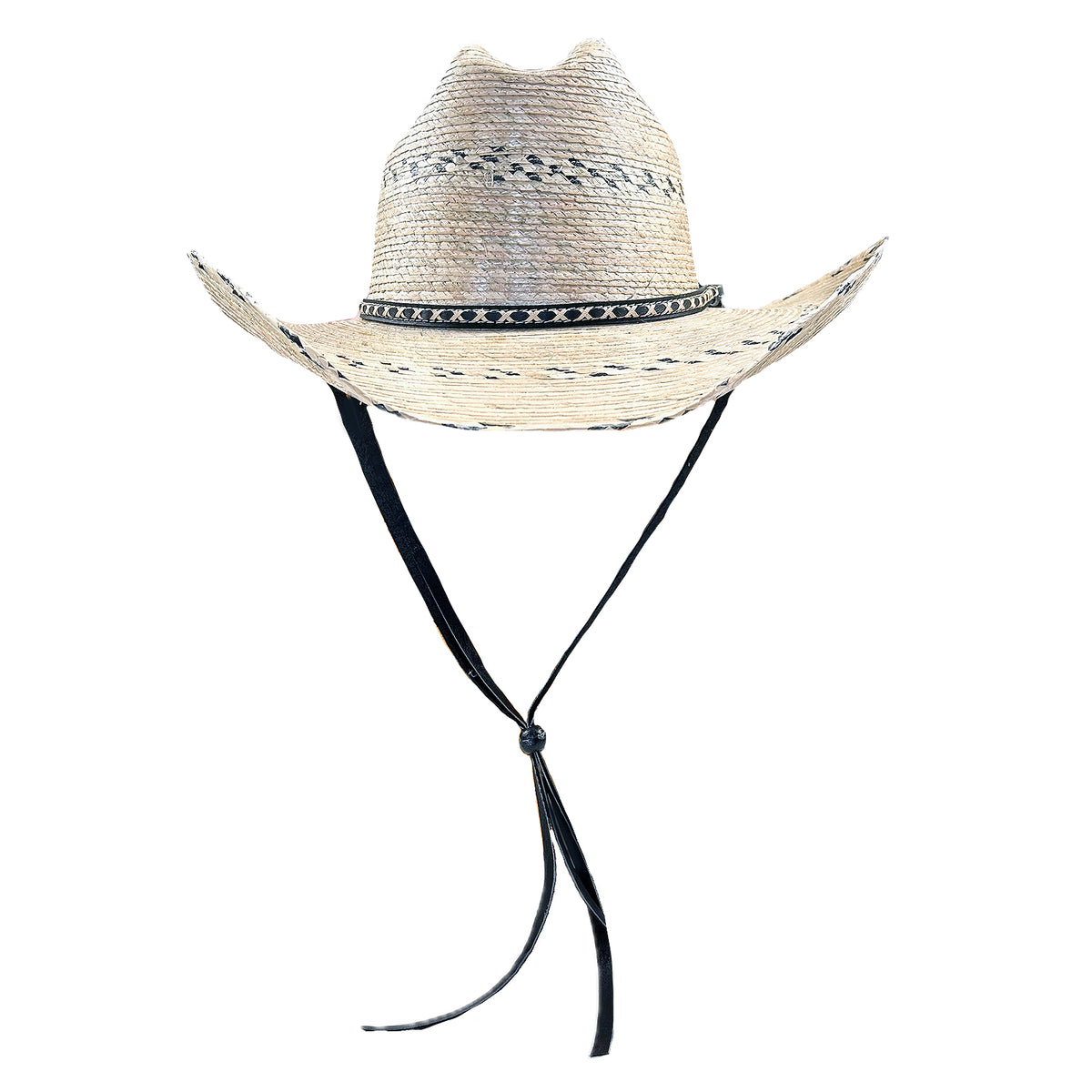 Premium Palm Straw Cattleman Cowboy Hat with Chin Cord - Rockmount