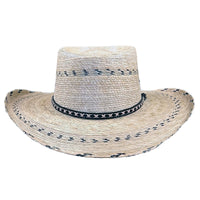 Premium Palm Straw Oval Crown Western Hat with Chin Cord - Rockmount