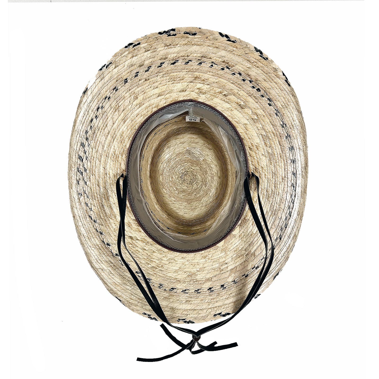 Premium Palm Straw Oval Crown Western Hat with Chin Cord - Rockmount