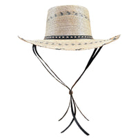 Premium Palm Straw Oval Crown Western Hat with Chin Cord - Rockmount