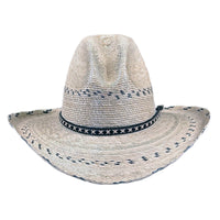 Premium Palm Straw Cowboy Hat with Gus Stripe - Rockmount