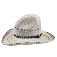 Premium Palm Straw Cowboy Hat with Gus Stripe - Rockmount